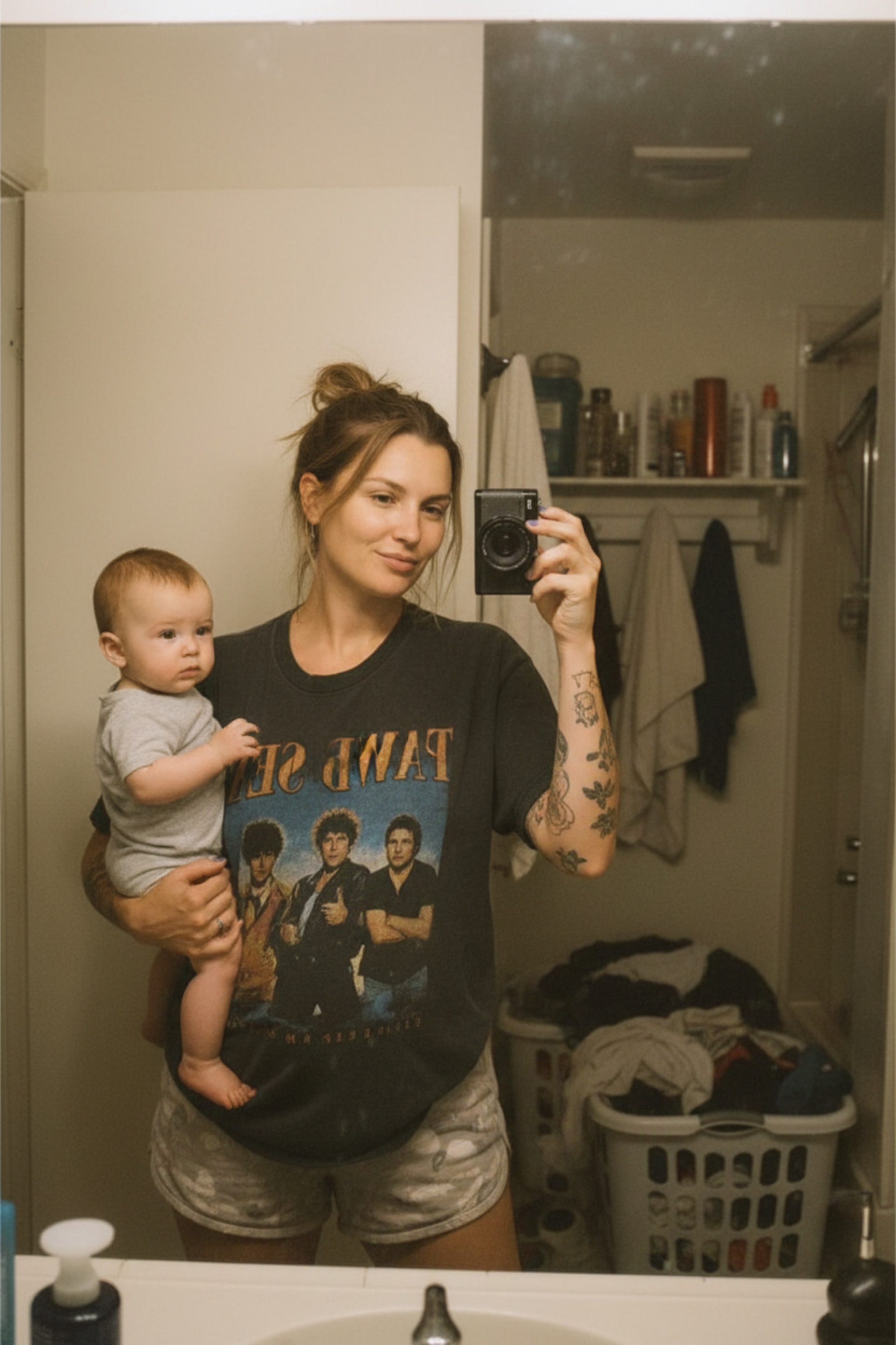 Selfie with baby — honest moment